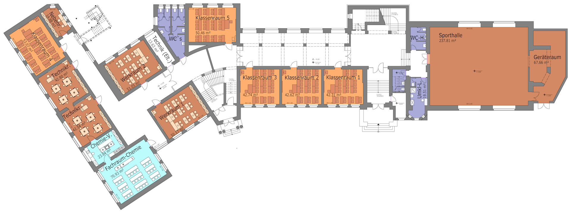 Funktionsgrundriss Erdgeschoss