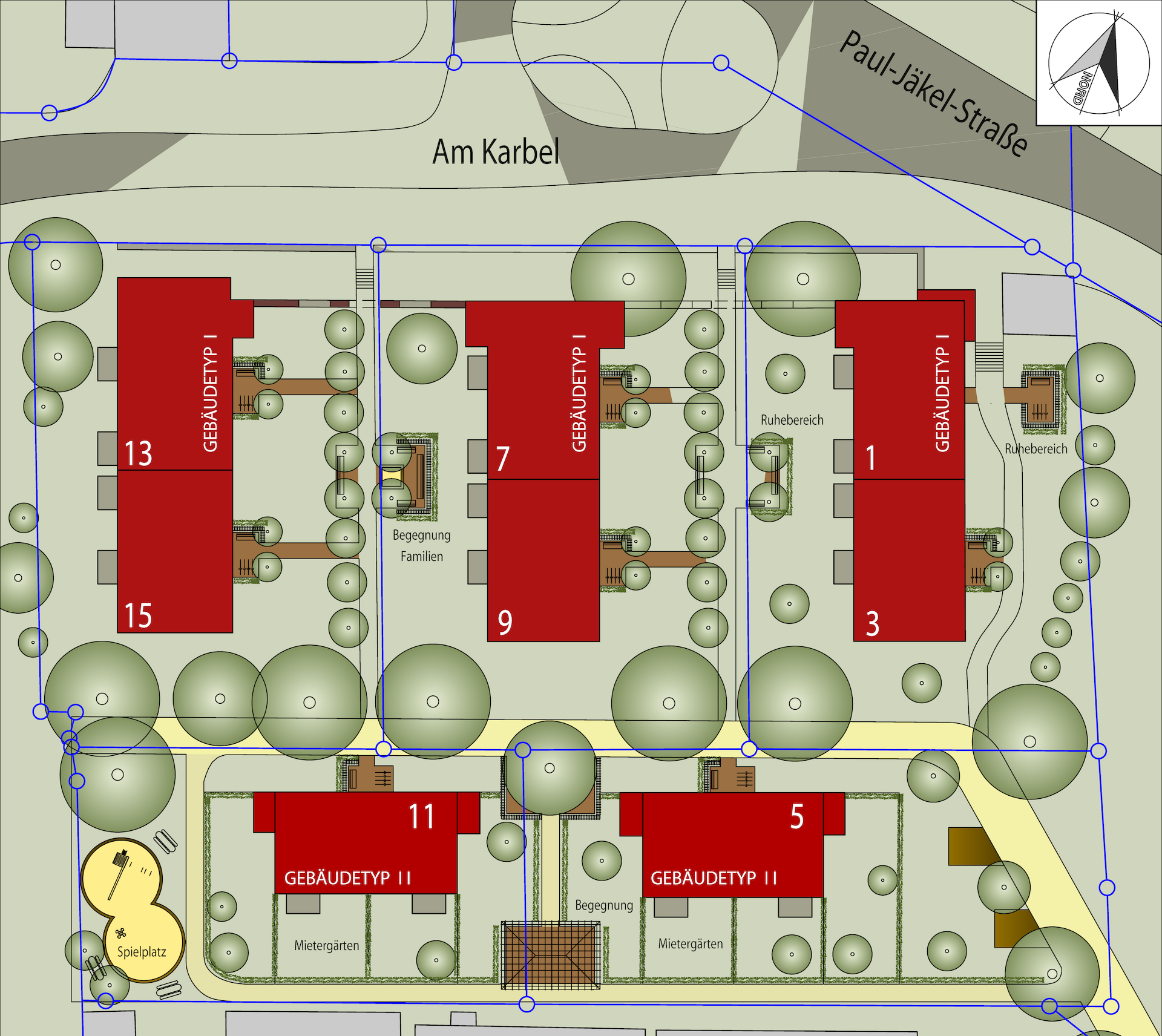 Lageplan mit Au&szlig;enanlagen